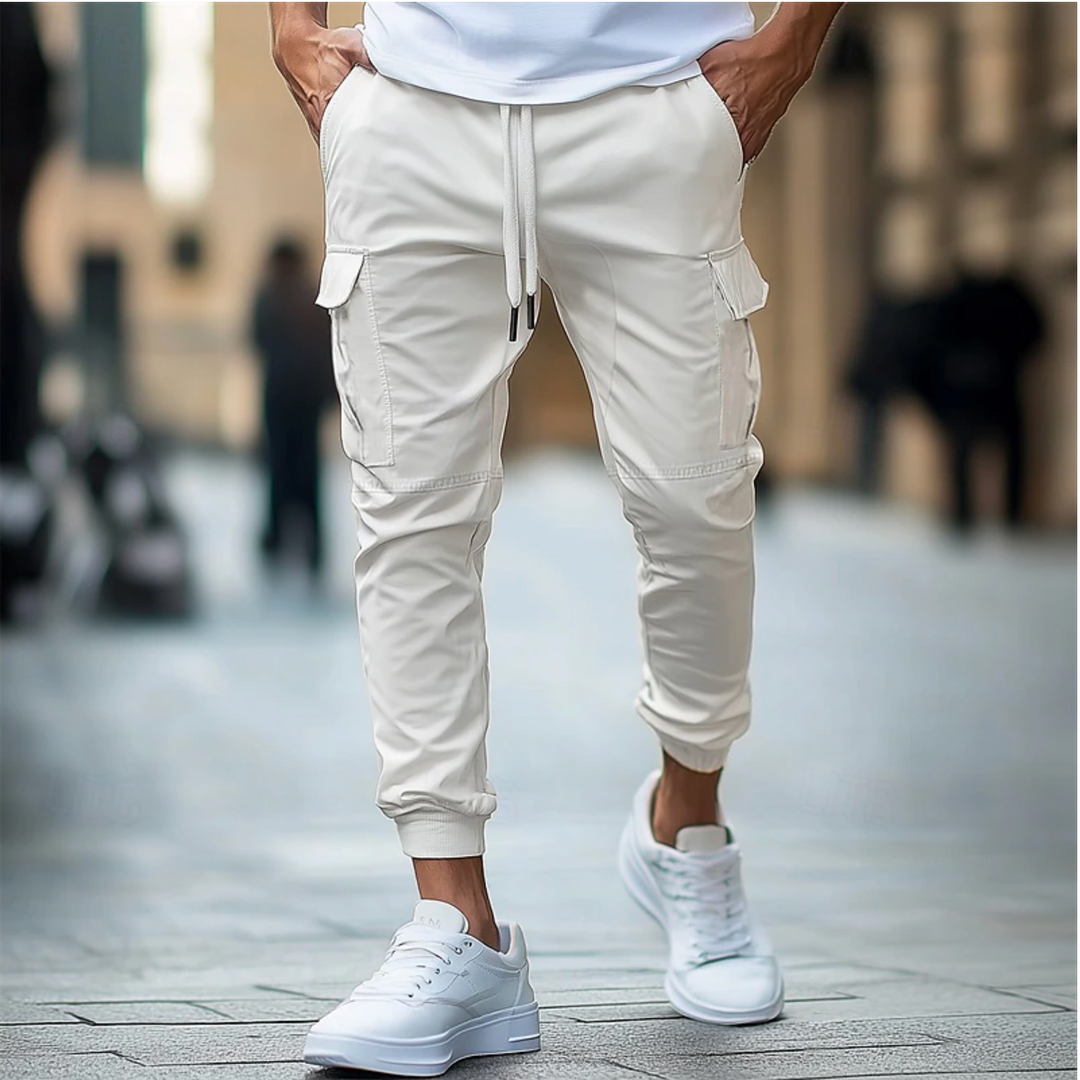 Men's Cargo Pants - Regular Fit Workwear - Beige