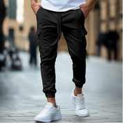 Men's Cargo Pants - Regular Fit Workwear - Black