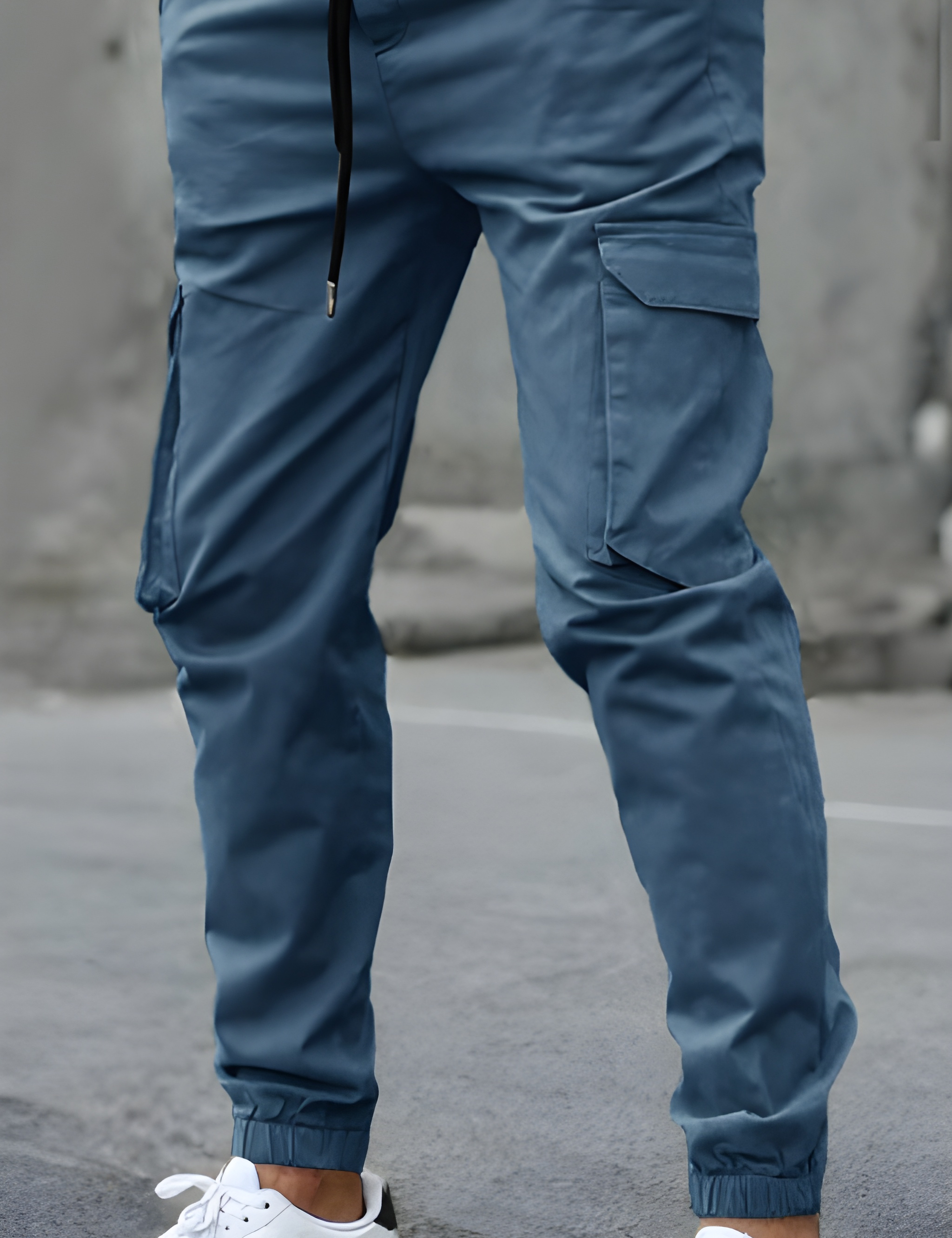 Men's Cargo Pants - Regular Fit Workwear - Blue