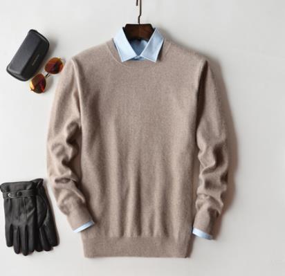 Men's Cashmere Crew Neck Sweater - Classic Knit
