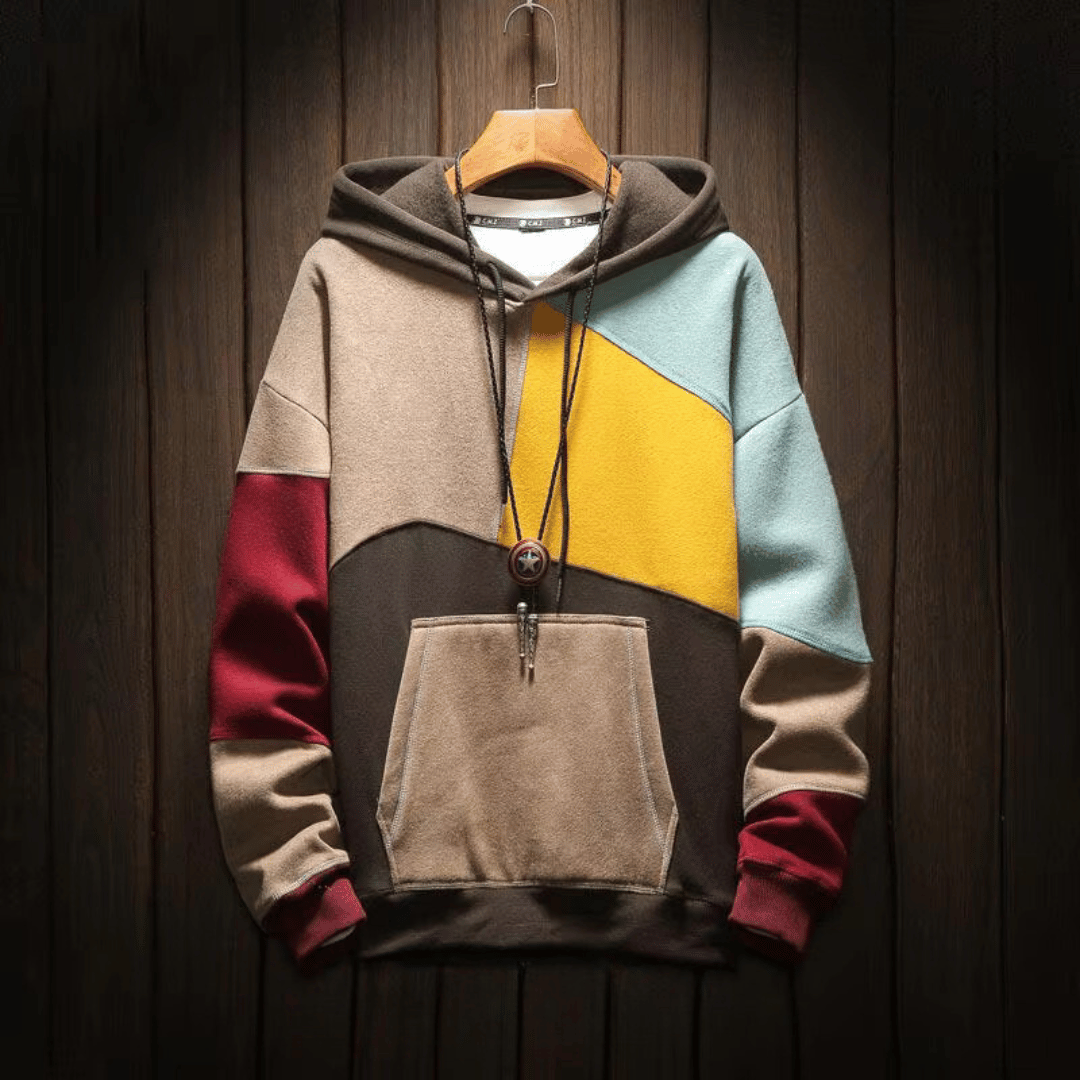 Men's Casual Hoodie with Comfortable Fit - Modern Style - Autumn Tones