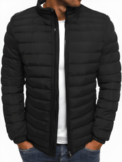 Men's Casual Winter Jacket - Warm & Comfortable Puffer Coat - Black