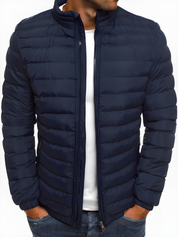 Men's Casual Winter Jacket - Warm & Comfortable Puffer Coat - Navy