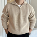 Men's Chunky Knit Half-Zip Sweater - Classic Raglan