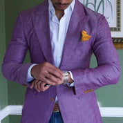 Men's Classic Blazer – Timeless Style & Comfortable Fit - Purple