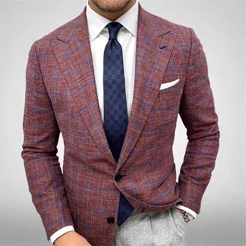 Men's Classic Blazer – Timeless Style & Comfortable Fit - Red