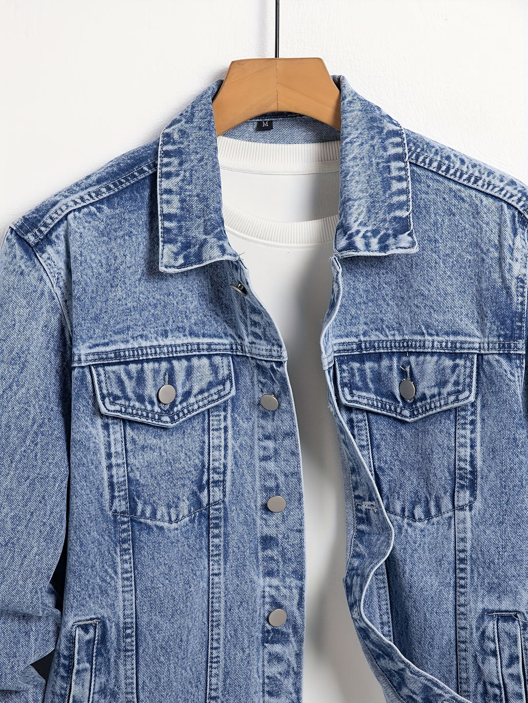 Men's Classic Denim Winter Jacket - Timeless Blue