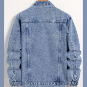 Men's Classic Denim Winter Jacket - Timeless Blue