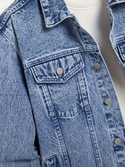 Men's Classic Denim Winter Jacket - Timeless Blue
