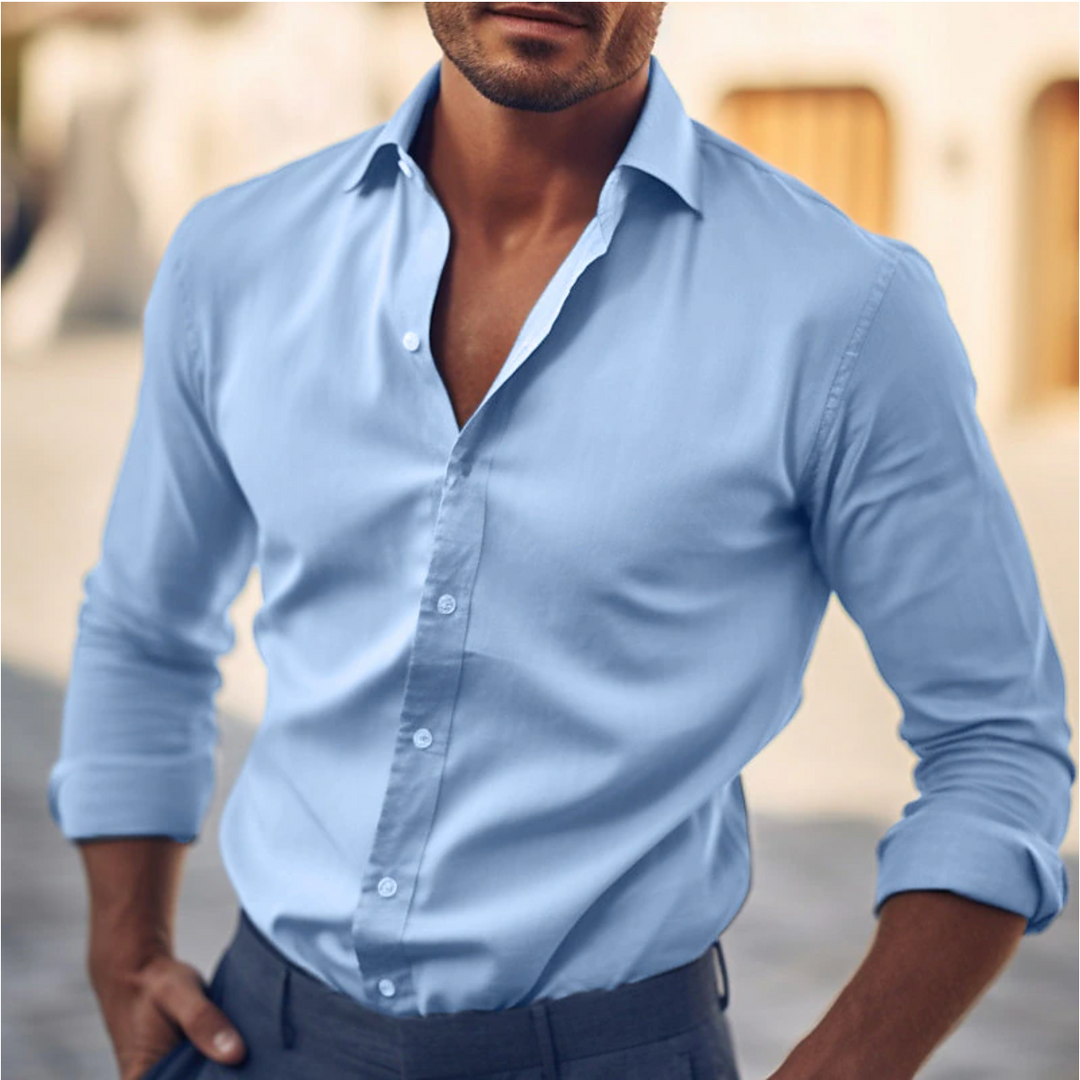 Men's Classic Dress Shirt - Tailored Fit - Blue