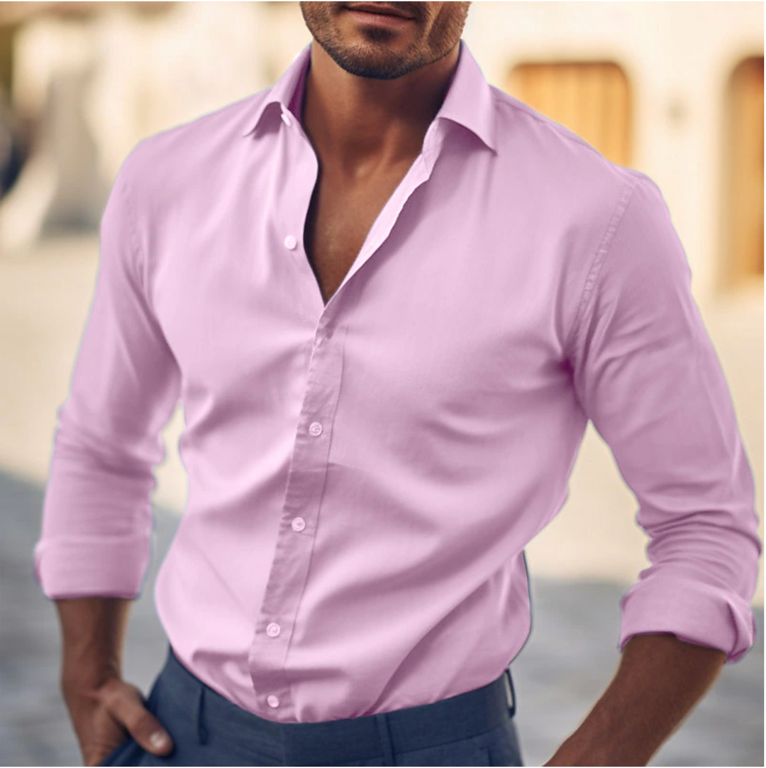 Men's Classic Dress Shirt - Tailored Fit - Pink