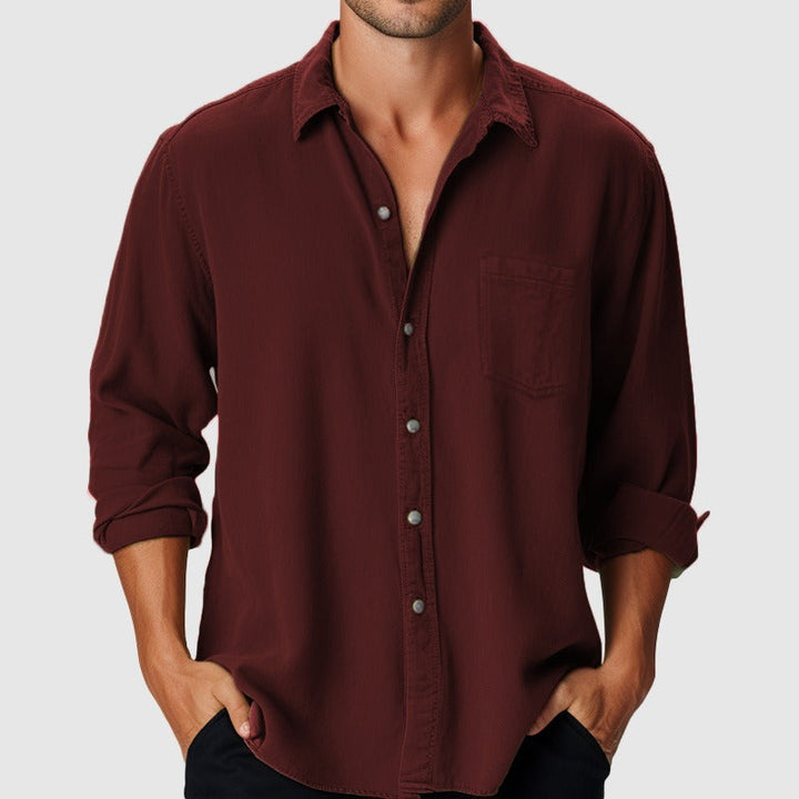 Men's Classic Dress Shirt - Tailored Fit - Red