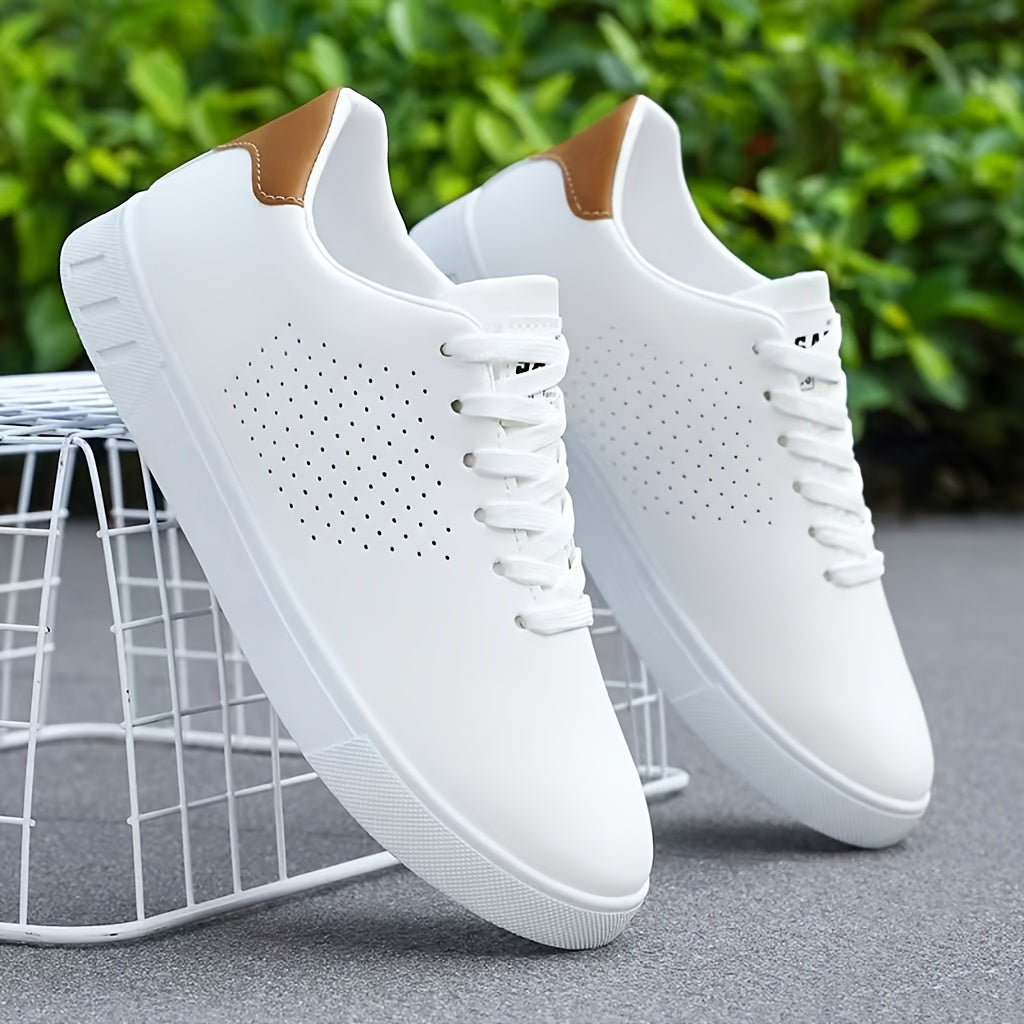 Men's Clean Low-Top Sneakers in white, White