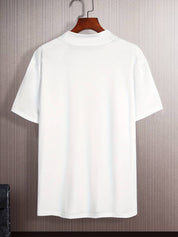 Men's Collared Short Sleeve T-Shirt - Slim Fit Cotton