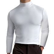 Men's Collared Short Sleeve T-Shirt - Slim Fit Cotton - White