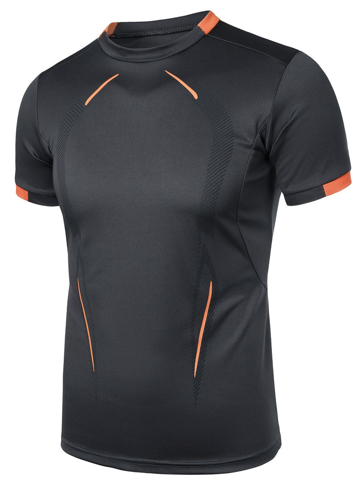 Men's Color Block Athletic Shirt - Quick Dry Slim Fit