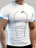 Men's Color Block Athletic Shirt - Quick Dry Slim Fit
