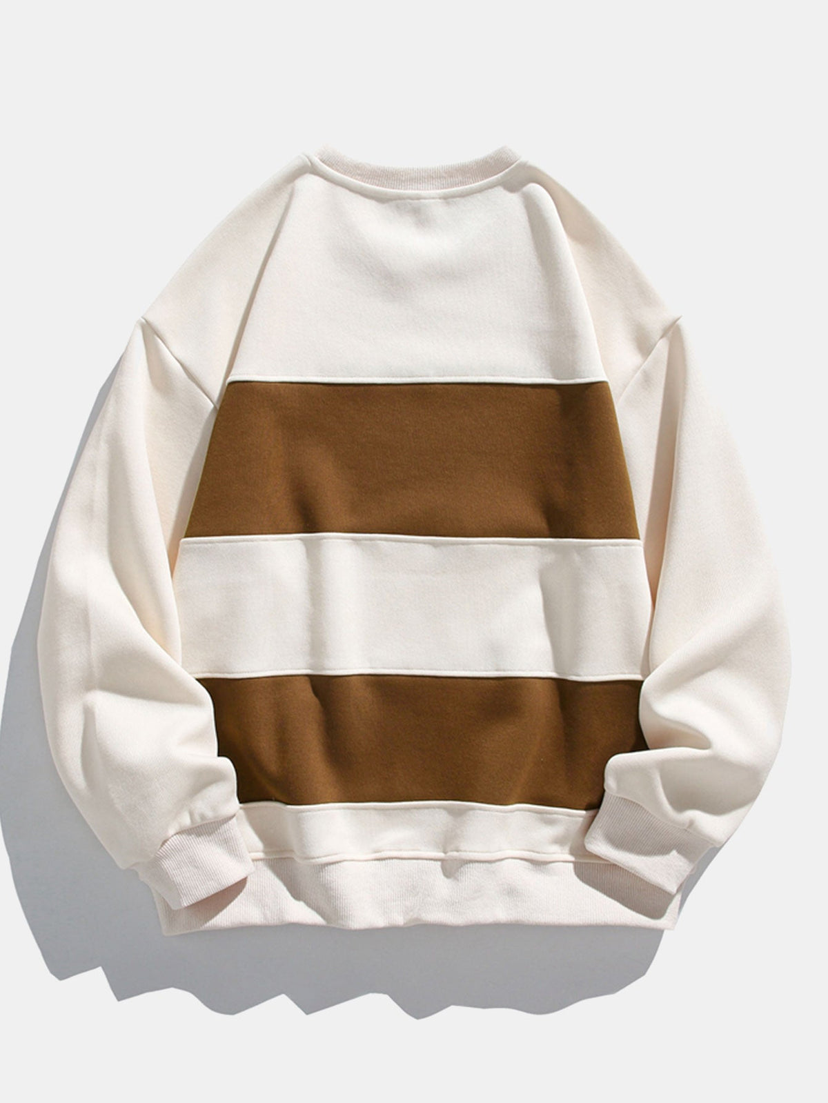 Men's Color Block Crew Neck Sweatshirt – Relaxed Fit Pullover