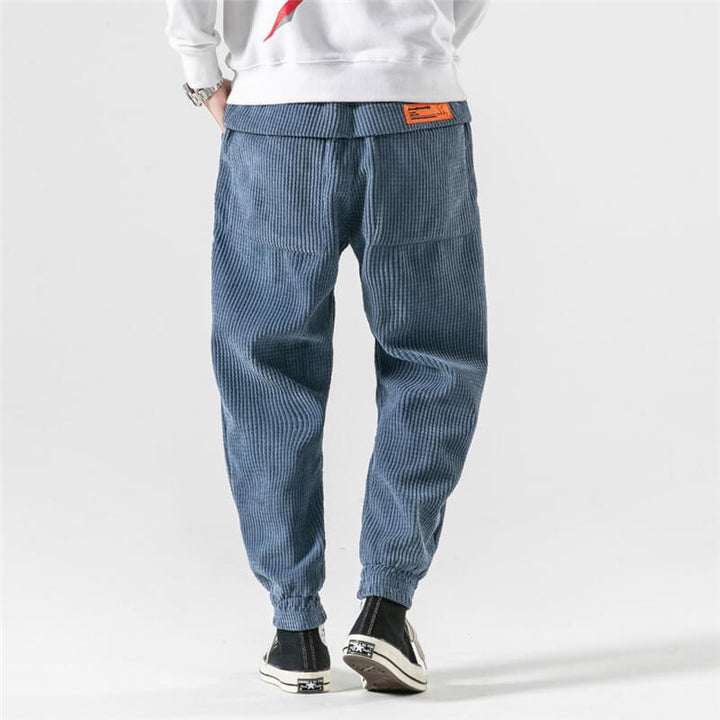 Men's Corduroy Cargo Pants - Relaxed Fit Casual