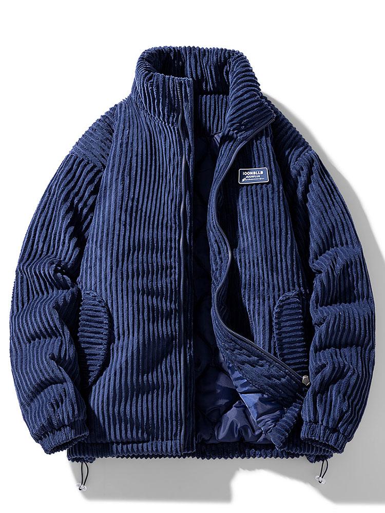 Men's Corduroy Jacket - Modern Tailored Fit - Blue