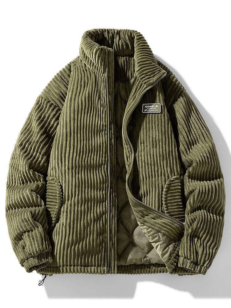 Men's Corduroy Jacket - Modern Tailored Fit - Green