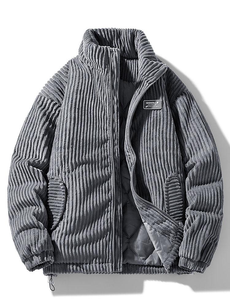 Men's Corduroy Jacket - Modern Tailored Fit - Grey