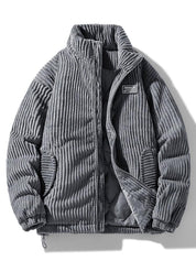 Men's Corduroy Jacket - Modern Tailored Fit - Grey