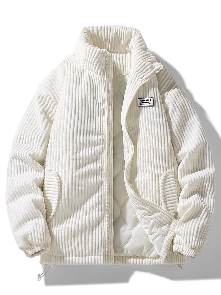Men's Corduroy Jacket - Modern Tailored Fit - White