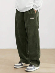 Men's Corduroy Pants - Loose-Fit Straight Leg - Charcoal