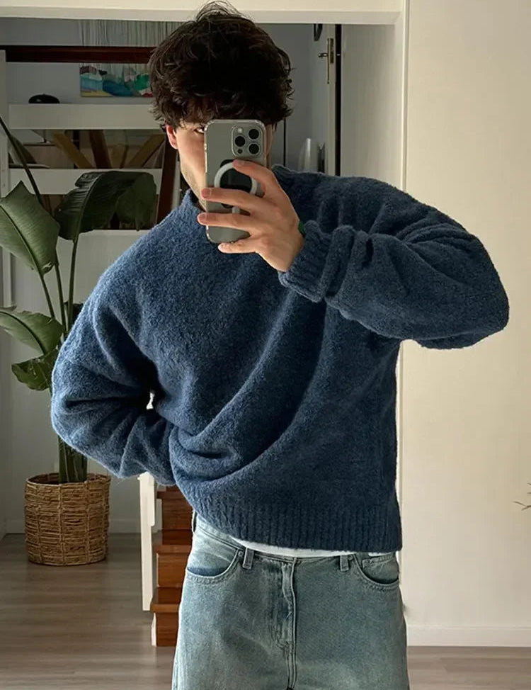 Men's Crew Neck Sweater - Classic Knit with Modern Fit