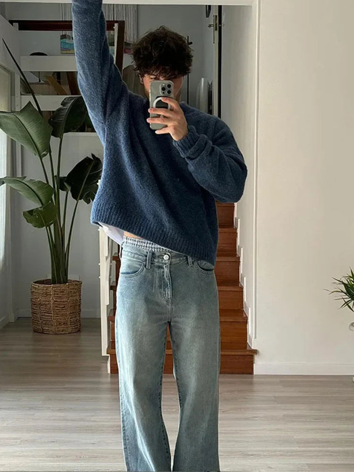 Men's Crew Neck Sweater - Classic Knit with Modern Fit
