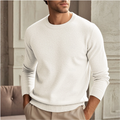 Men's Crew Neck Sweater - Minimalist Long Sleeve