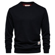 Men's Crew Neck Sweatshirt - Casual Comfort - Black