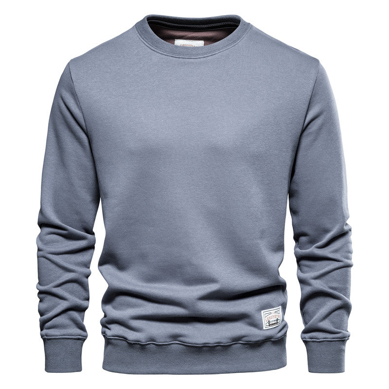Men's Crew Neck Sweatshirt - Casual Comfort - Blue