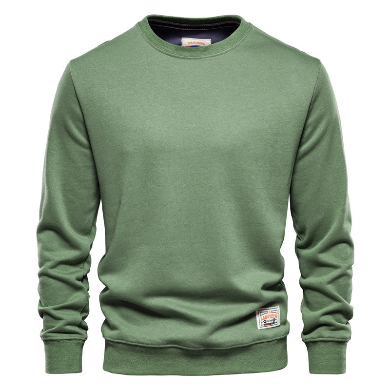 Men's Crew Neck Sweatshirt - Casual Comfort - Green