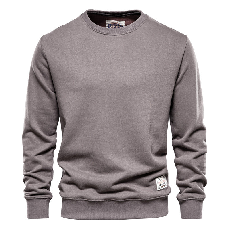 Men's Crew Neck Sweatshirt - Casual Comfort - Grey