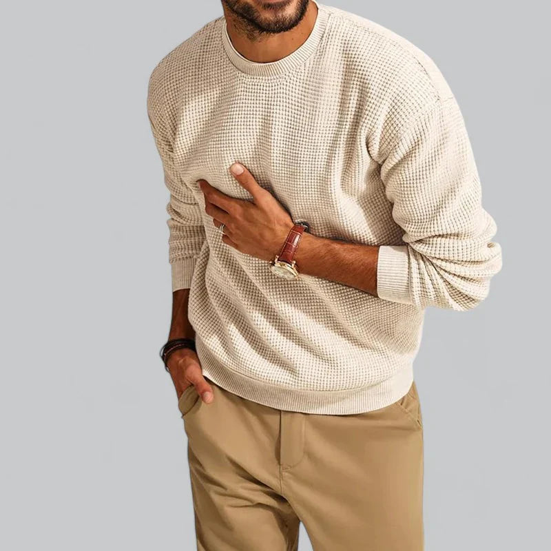 Men's Crew Neck Winter Sweater - Classic Comfort Knit