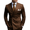 Men's Double-Breasted Suit - Slim Fit Elegance