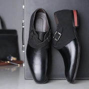 Men's Dual Monk Strap Loafers - Breathable Vegan Leather