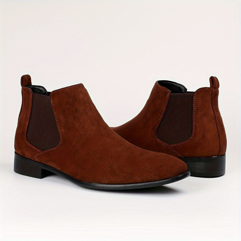 Men's Elastic Ankle Boots - Slip-On Comfort