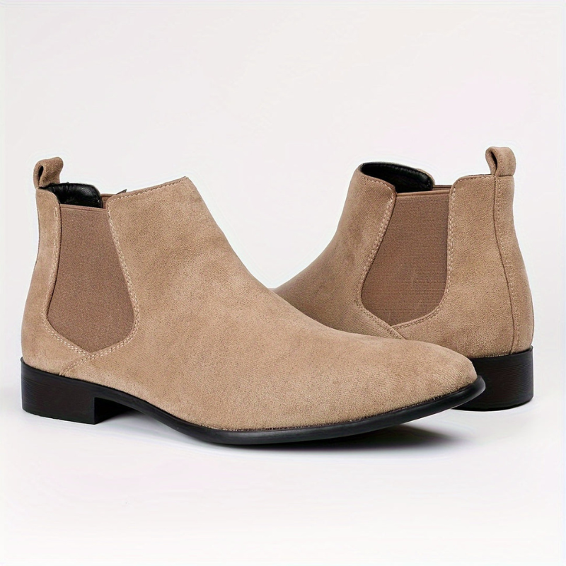 Men's Elastic Ankle Boots - Slip-On Comfort