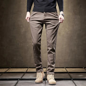 Men's Fleece-Lined Slim Fit Pants - Casual Cowboy Style