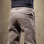 Men's Fleece-Lined Slim Fit Pants - Casual Cowboy Style