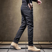 Men's Fleece-Lined Slim Fit Pants - Casual Cowboy Style