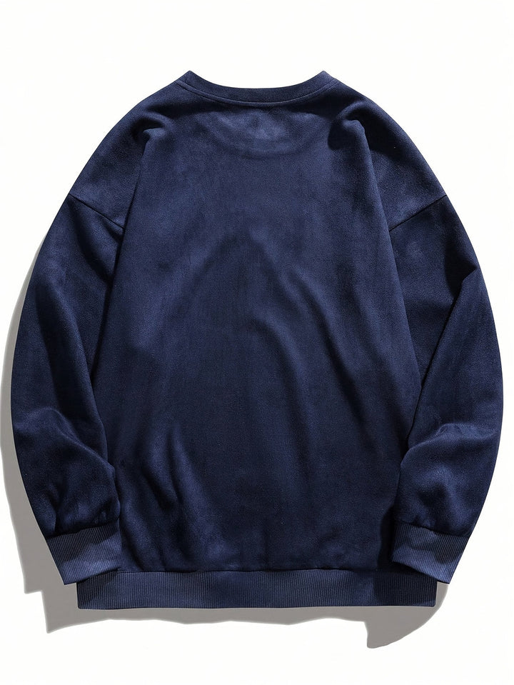 Men's Fleece Sweatshirt - Classic Crew Neck