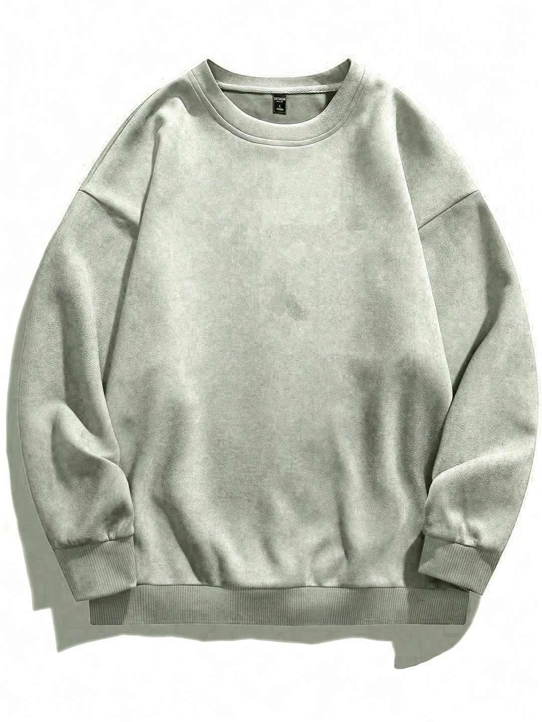Men's Fleece Sweatshirt - Classic Crew Neck - Green