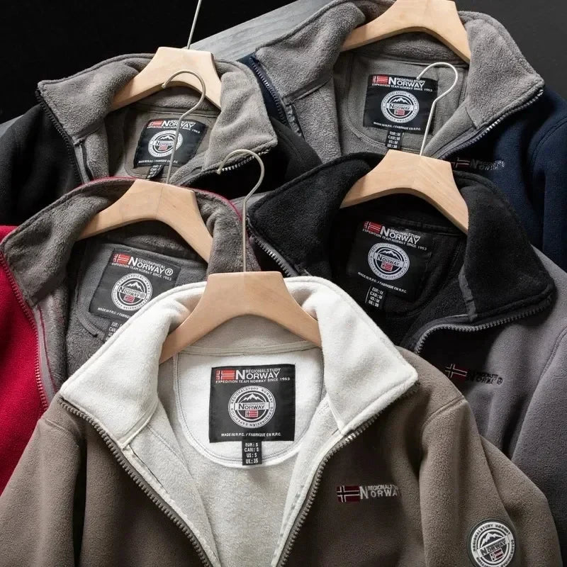 Men's Fleece Winter Jacket - Warm & Modern Fit