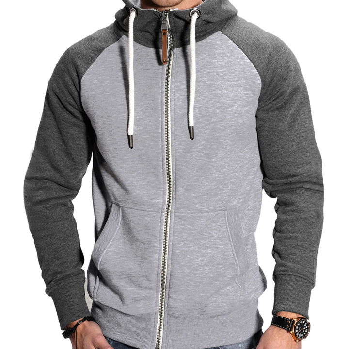 Men's Full-Zip Hoodie – Comfortable Casual Sportswear - Grey