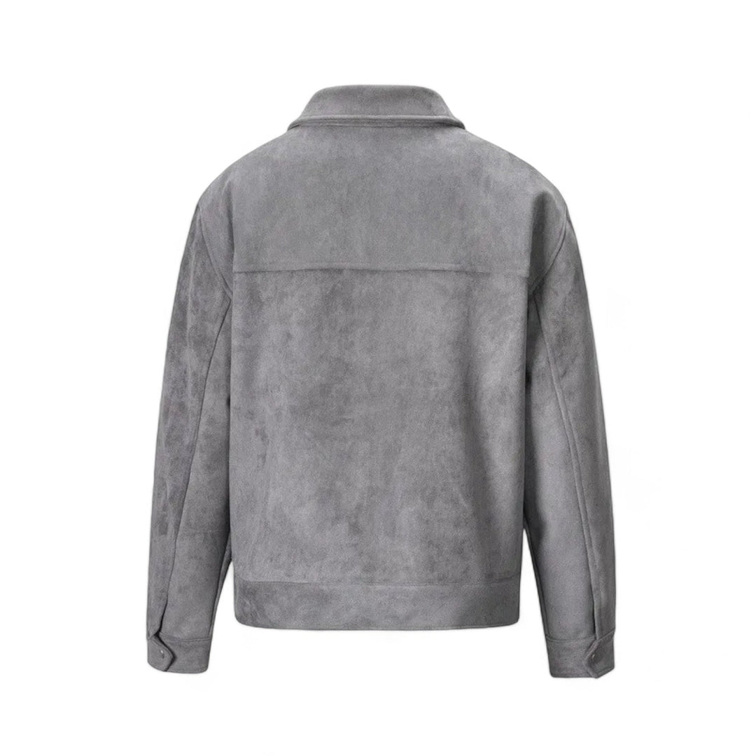 Men's Grey Zip Jacket - Timeless Winter Style