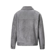 Men's Grey Zip Jacket - Timeless Winter Style